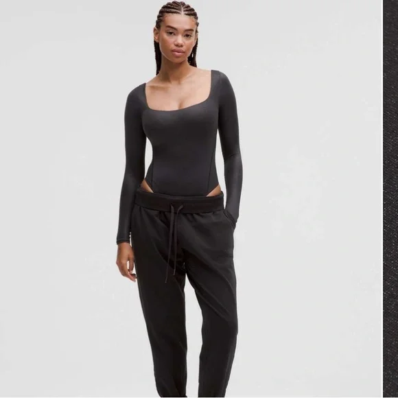 Lululemon nulu square neck longsleeve bodysuit shine  Long Sleeve Bodysuit m new - Picture 5 of 5